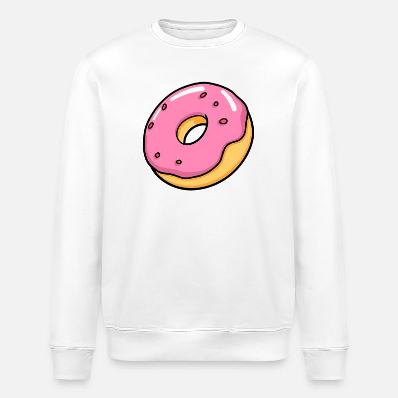 Doughnut - Stanley/Stella ROLLER Unisex Organic Sweatshirt - white