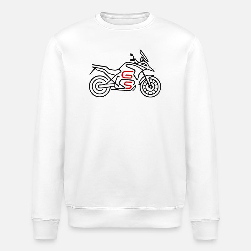 Motorrad GS schwarz rot - Stanley/Stella Unisex Bio-Sweatshirt ROLLER - Weiß