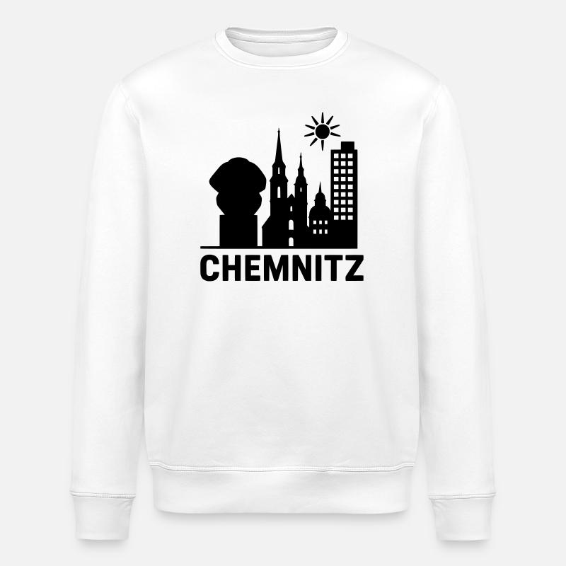 Silhouette de l’emprise de Chemnitz - Sweat bio ROLLER Stanley/Stella Unisexe - blanc