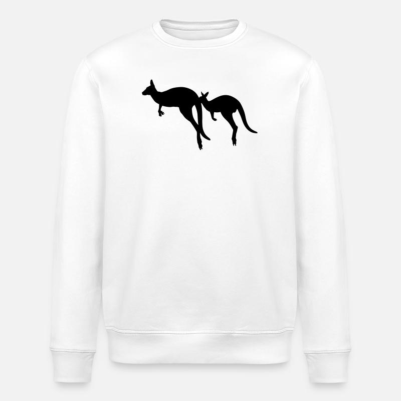 Kangaroo - Stanley/Stella ROLLER Unisex Organic Sweatshirt - white
