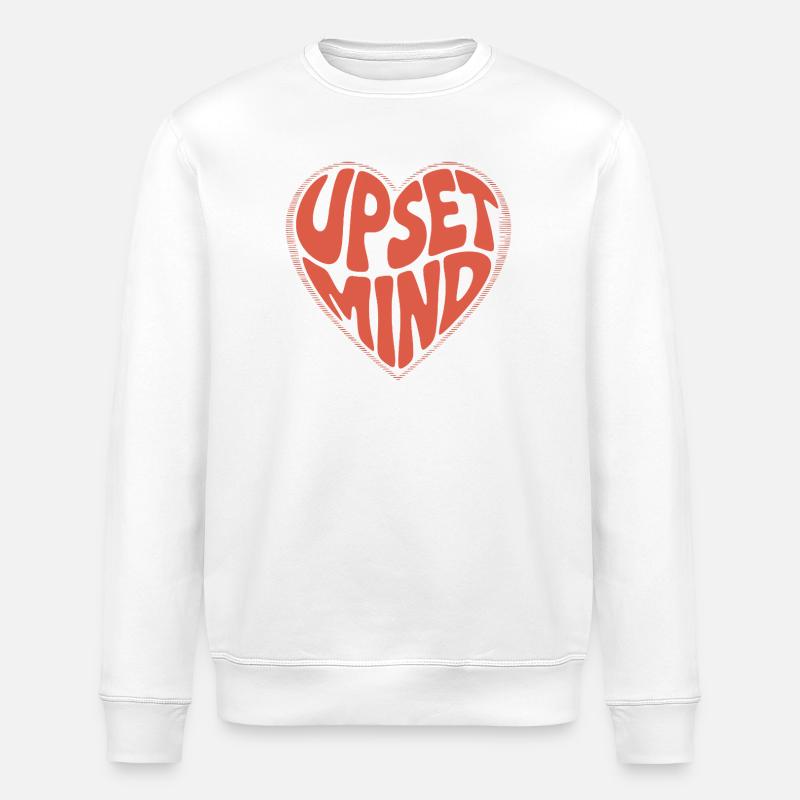 Upset Mind – Retro Herz Design - Sweat bio ROLLER Stanley/Stella Unisexe - blanc