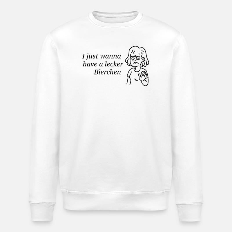 Lecker Bierchen Shirt - Stanley/Stella Unisex Bio-Sweatshirt ROLLER - Weiß