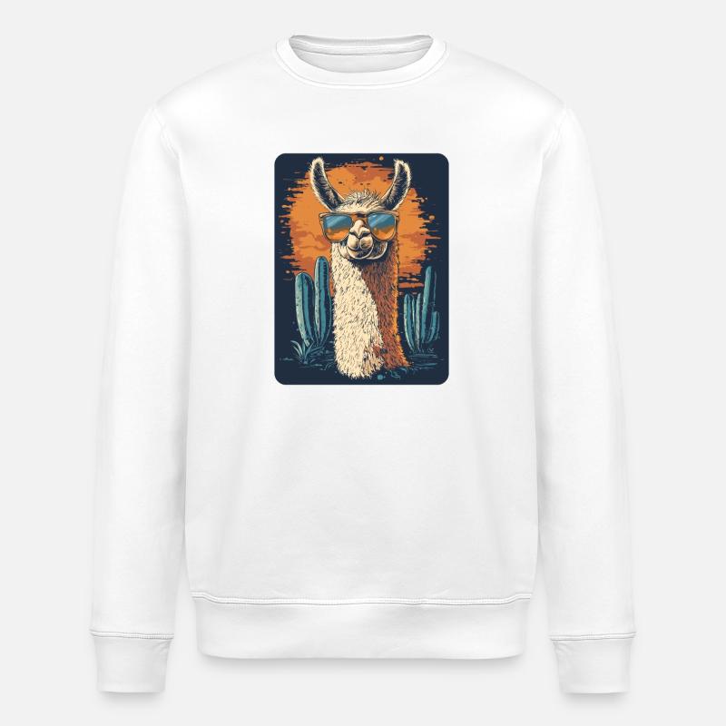 Lama - Stanley/Stella Unisex Bio-Sweatshirt ROLLER - Weiß