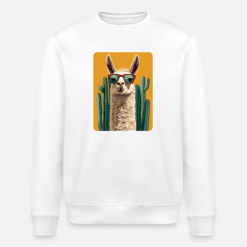 Lama - Stanley/Stella Unisex Bio-Sweatshirt ROLLER - Weiß