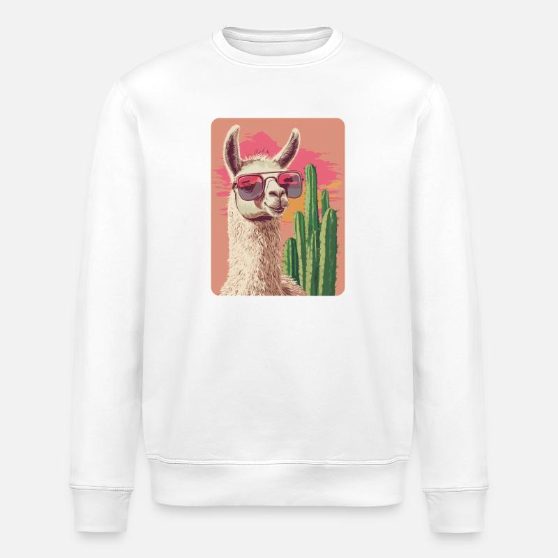 Lama - Stanley/Stella Unisex Bio-Sweatshirt ROLLER - Weiß