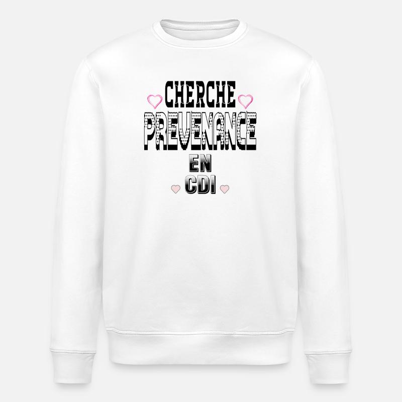 Cherche Prévenance en CDI - Sweat bio ROLLER Stanley/Stella Unisexe - blanc