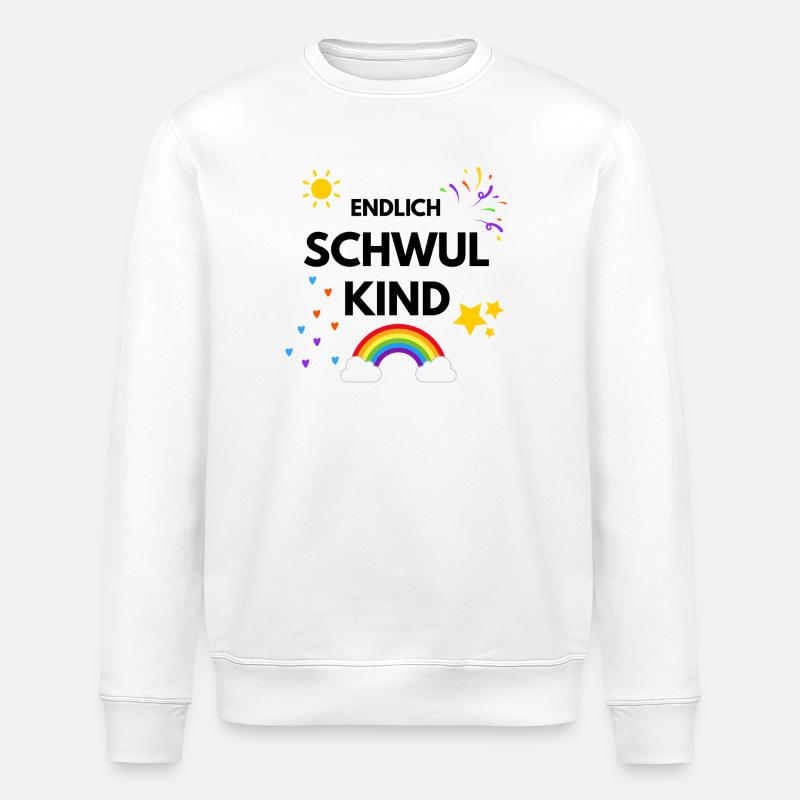 Endlich Schwul Kind - Stanley/Stella Unisex Bio-Sweatshirt ROLLER - Weiß