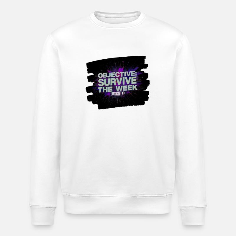 Objectif Survivre Semaine - Sweat bio ROLLER Stanley/Stella Unisexe - blanc