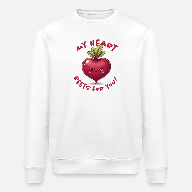Herz Liebe Botschaft - Stanley/Stella Unisex Bio-Sweatshirt ROLLER - Weiß