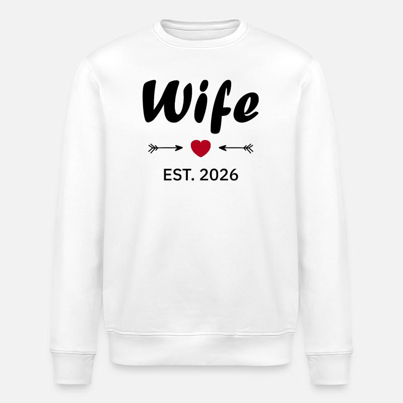 Ehefrau ist 2026 - Stanley/Stella Unisex Bio-Sweatshirt ROLLER - Weiß