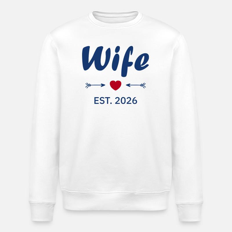 Ehefrau ist 2026 - Stanley/Stella Unisex Bio-Sweatshirt ROLLER - Weiß