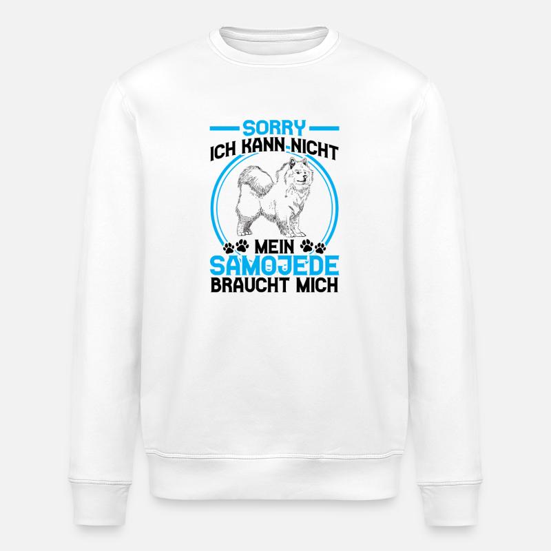 Samojede braucht mich Schlittenhund - Stanley/Stella Unisex Bio-Sweatshirt ROLLER - Weiß