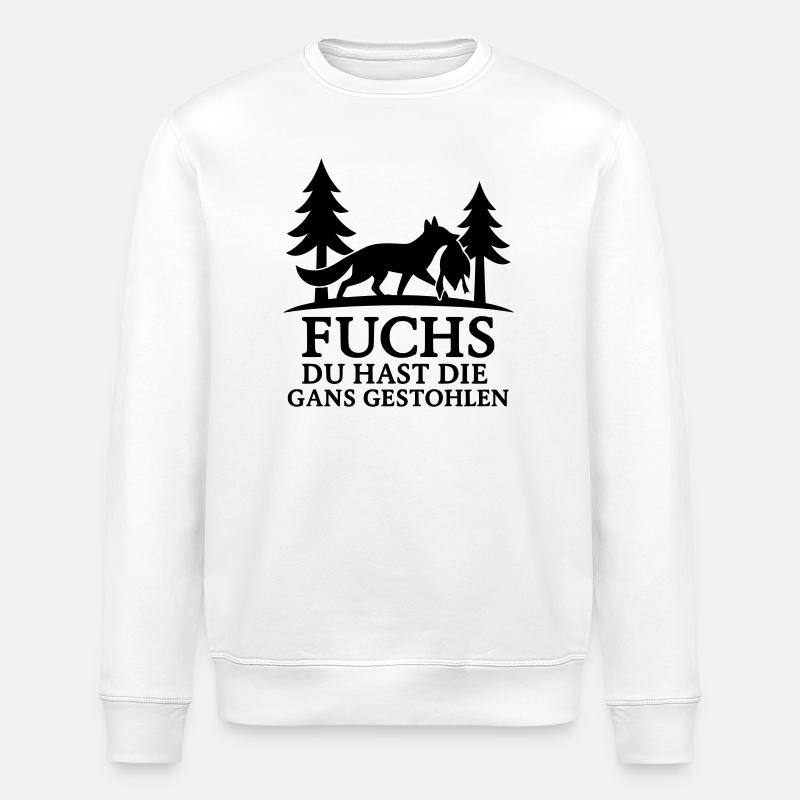 fuchs gans gestohlen - Stanley/Stella Unisex Bio-Sweatshirt ROLLER - Weiß