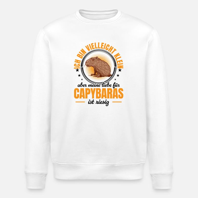 Capybara ist riesig Wasserschwein - Stanley/Stella Unisex Bio-Sweatshirt ROLLER - Weiß