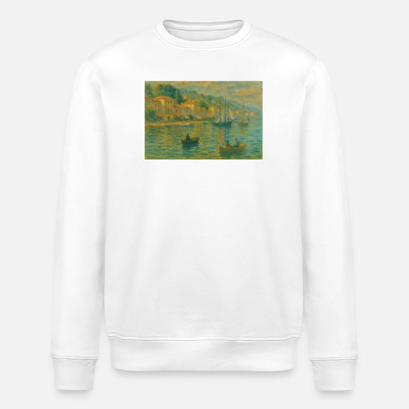 Harbour impression evening light - Stanley/Stella ROLLER Unisex Organic Sweatshirt - white