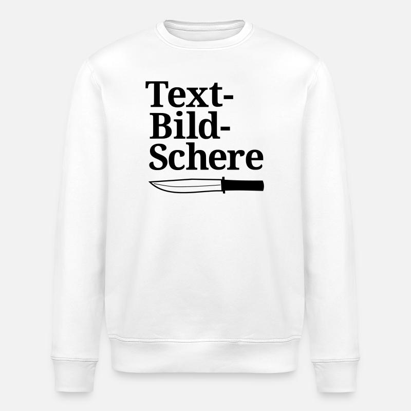 Text-Bild-Schere - Stanley/Stella Unisex Bio-Sweatshirt ROLLER - Weiß
