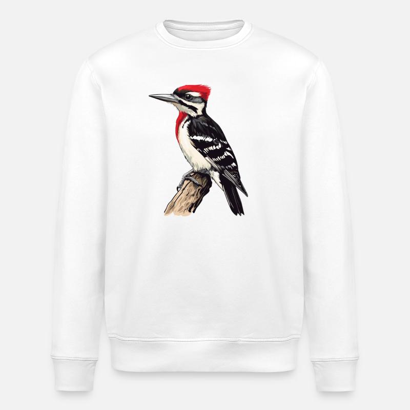 Spechte Specht - Stanley/Stella Unisex Bio-Sweatshirt ROLLER - Weiß