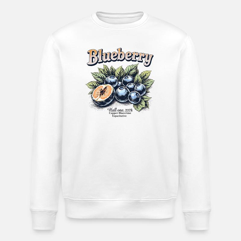 Bleuets millésimés - Sweat bio ROLLER Stanley/Stella Unisexe - blanc