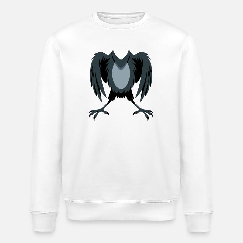 Rabenflügel Silhouette - Stanley/Stella Unisex Bio-Sweatshirt ROLLER - Weiß