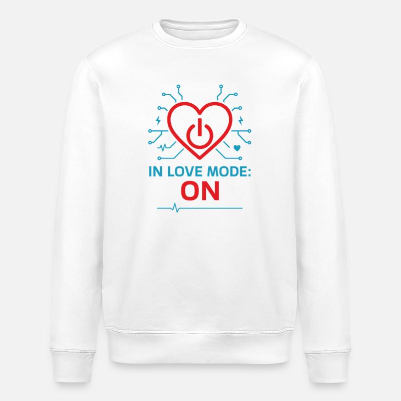 Verliebter Informatiker Techniker - Stanley/Stella Unisex Bio-Sweatshirt ROLLER - Weiß