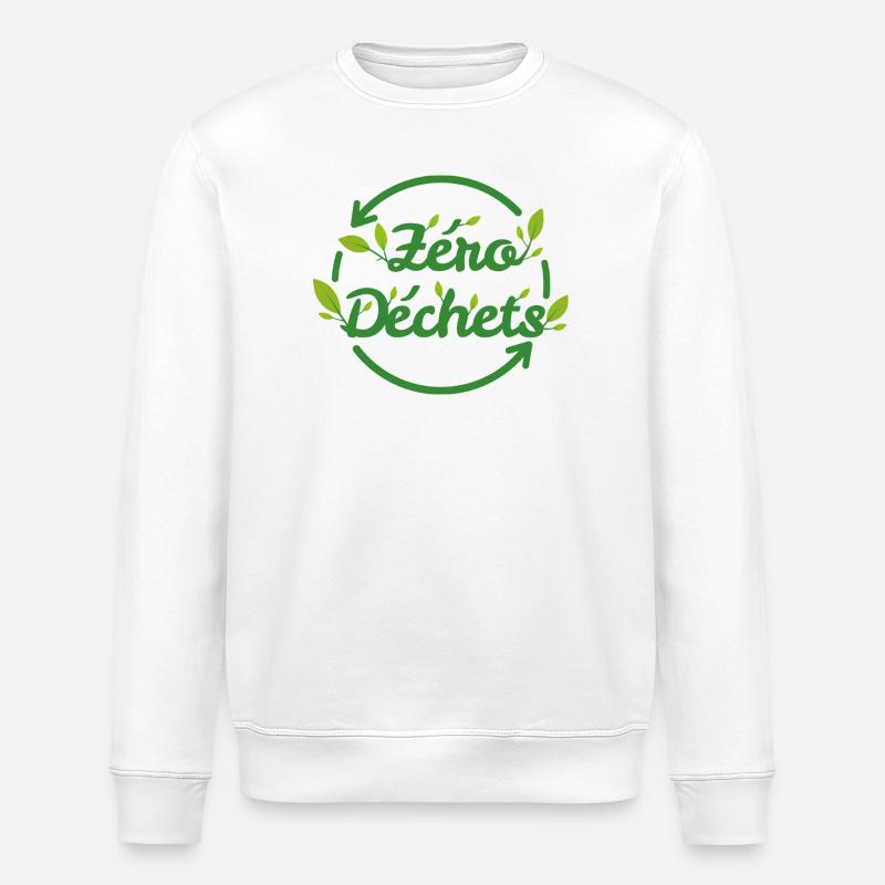 zero dechets plante - Sweat bio ROLLER Stanley/Stella Unisexe - blanc