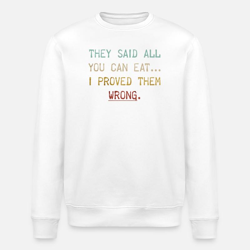 Essen Spruch - Stanley/Stella Unisex Bio-Sweatshirt ROLLER - Weiß