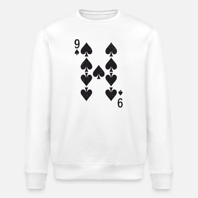 Neun Pik Symmetrie Muster - Stanley/Stella Unisex Bio-Sweatshirt ROLLER - Weiß