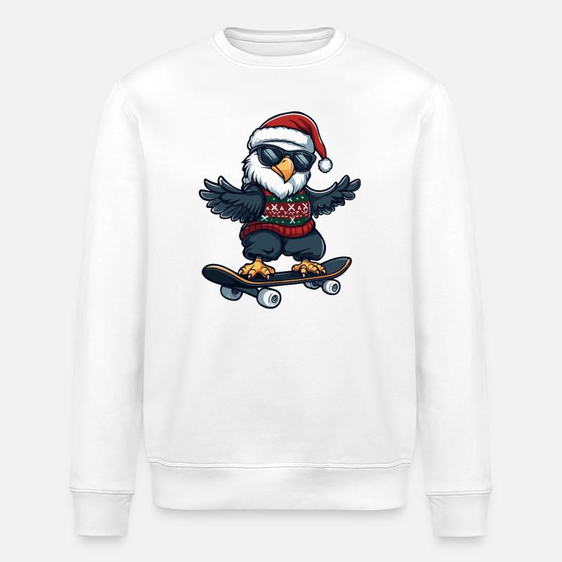 Aigle Noël Drôle - Sweat bio ROLLER Stanley/Stella Unisexe - blanc