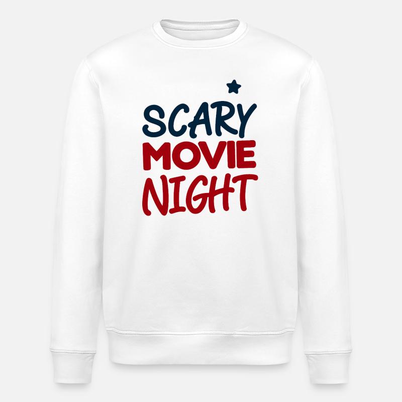 Horrorfilm-Nacht - Stanley/Stella Unisex Bio-Sweatshirt ROLLER - Weiß