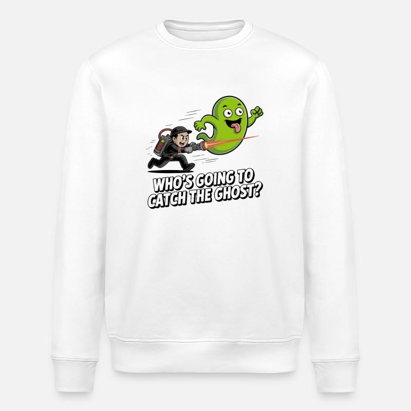 Ghost Chaser: Cosmic Hunt - Stanley/Stella ROLLER Unisex Organic Sweatshirt - white