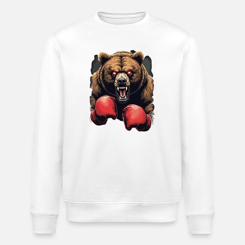 boxe - Sweat bio ROLLER Stanley/Stella Unisexe - blanc