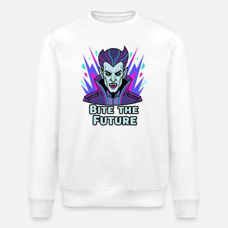 Mordez l’avenir : Vampire néon - Sweat bio ROLLER Stanley/Stella Unisexe - blanc