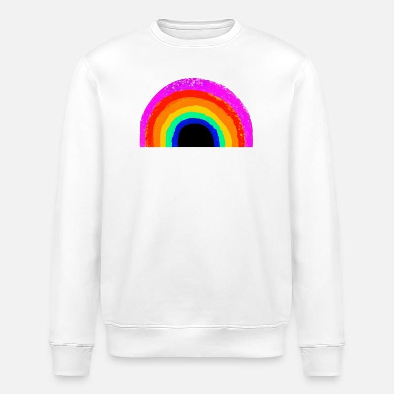 Arche arc-en-ciel éclatante - Sweat bio ROLLER Stanley/Stella Unisexe - blanc