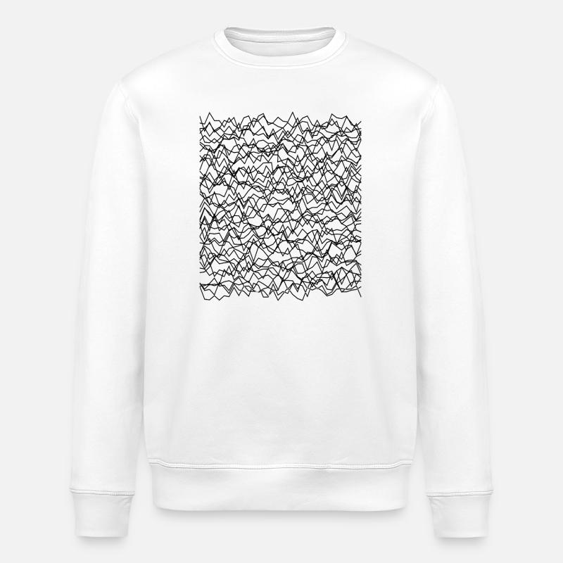 Conception de lignes ondulées - Sweat bio ROLLER Stanley/Stella Unisexe - blanc