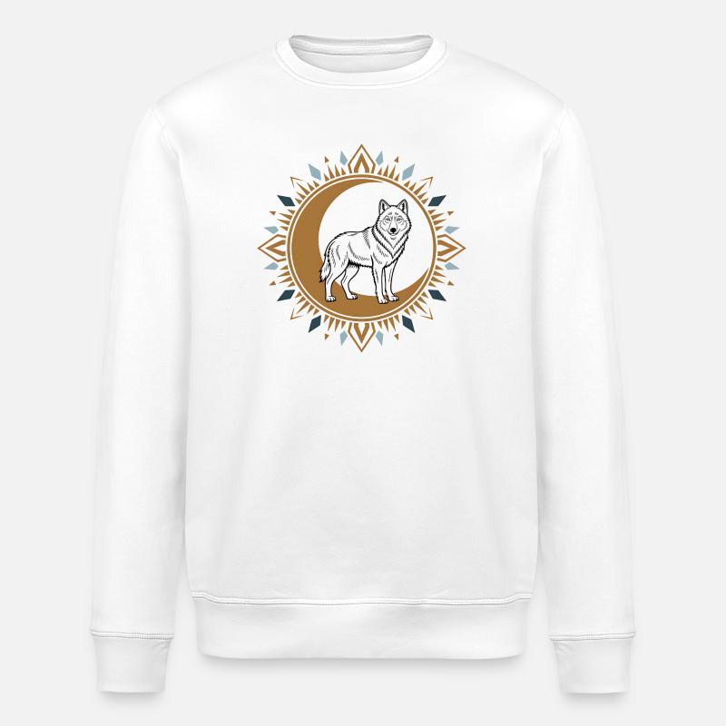 Boho Wolf - Stanley/Stella Unisex Bio-Sweatshirt ROLLER - Weiß