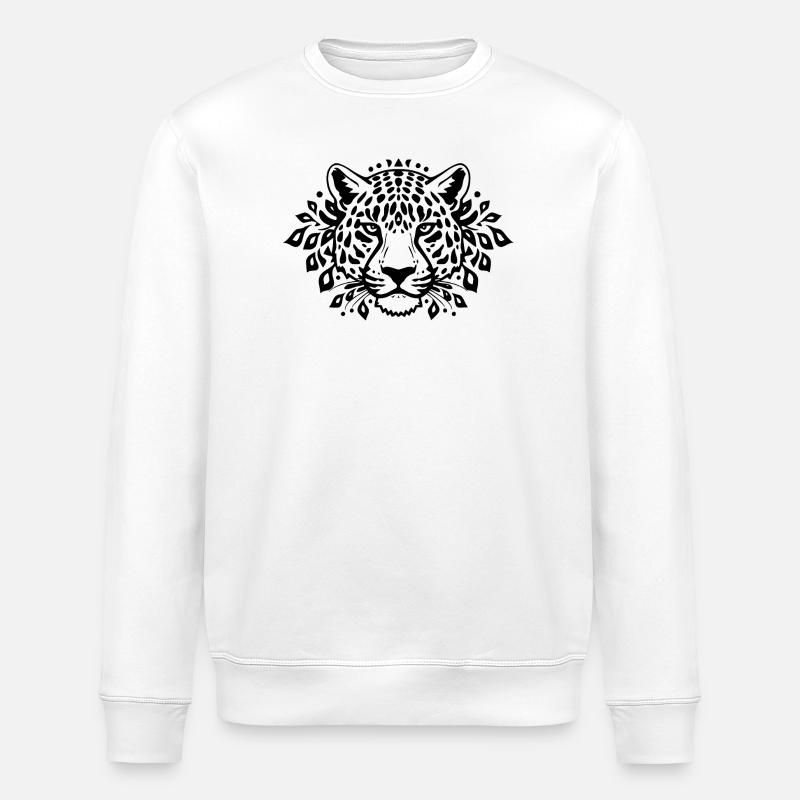 Léopard Léopard Noir Noir - Sweat bio ROLLER Stanley/Stella Unisexe - blanc