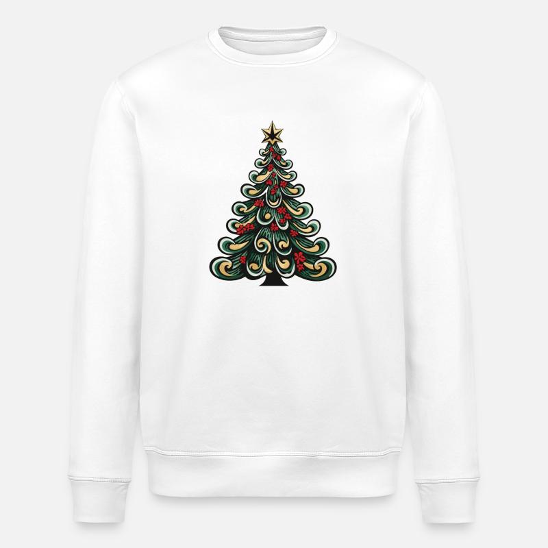 Weihnachtsbaum Weihnachten - Stanley/Stella Unisex Bio-Sweatshirt ROLLER - Weiß