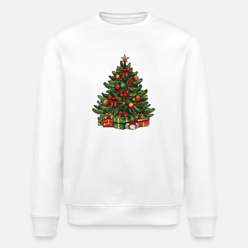 Sapin Noël - Sweat bio ROLLER Stanley/Stella Unisexe - blanc