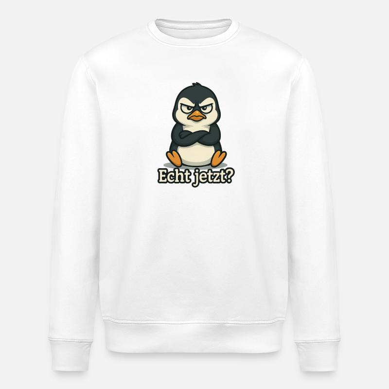 Pinguin Echt Jetzt? - Stanley/Stella Unisex Bio-Sweatshirt ROLLER - Weiß