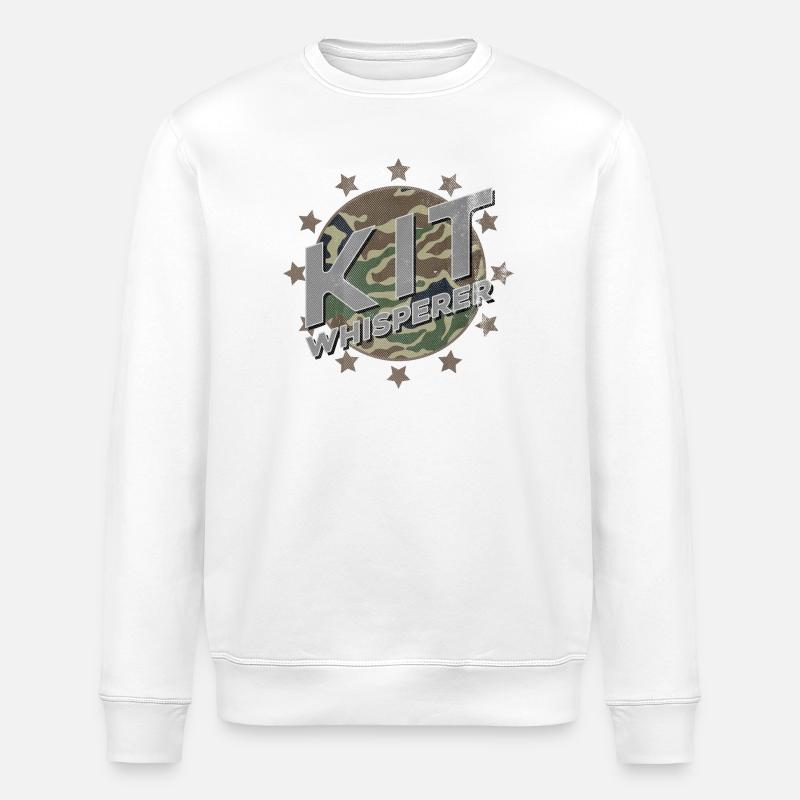 Scale Model Kit Whisperer Camo Stars - Stanley/Stella ROLLER Unisex Organic Sweatshirt - white