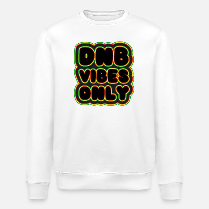 DNB Vibes Nur Neon - Stanley/Stella Unisex Bio-Sweatshirt ROLLER - Weiß