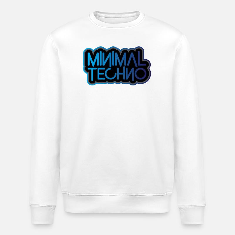 techno minimale - Sweat bio ROLLER Stanley/Stella Unisexe - blanc