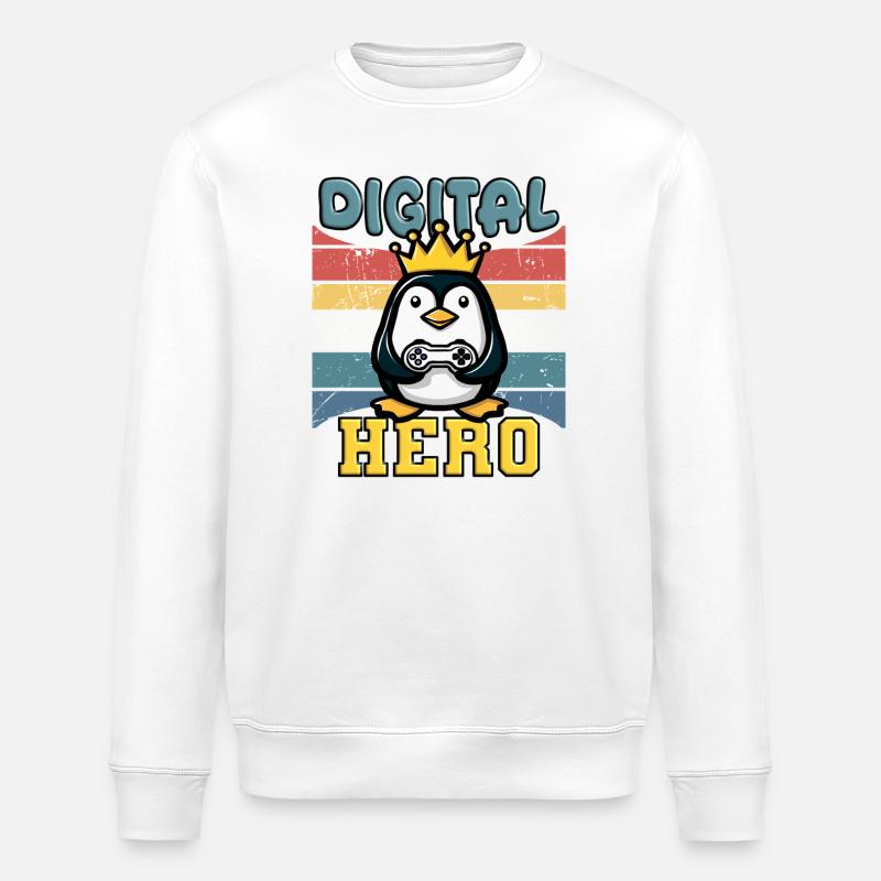 Digital Hero - Roi des Joueurs - Sweat bio ROLLER Stanley/Stella Unisexe - blanc