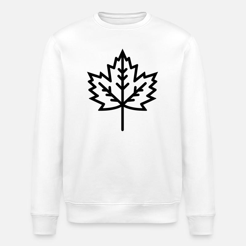 maple leaf - Stanley/Stella ROLLER Unisex Organic Sweatshirt - white