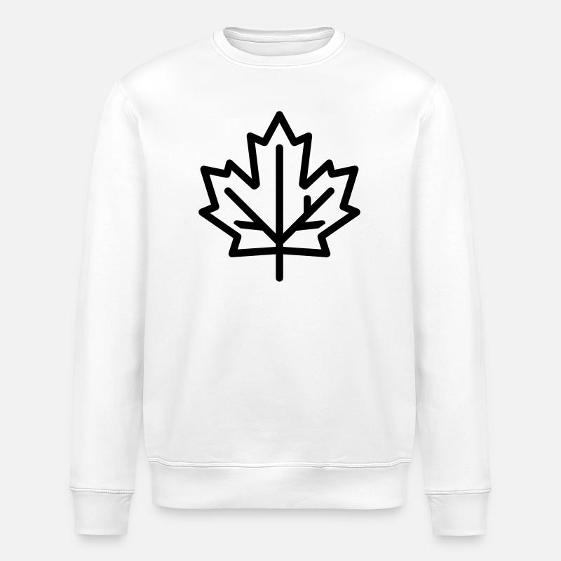 maple leaf - Stanley/Stella ROLLER Unisex Organic Sweatshirt - white