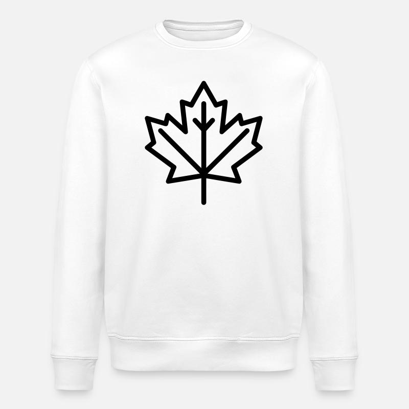 Feuille d’Érable - Sweat bio ROLLER Stanley/Stella Unisexe - blanc