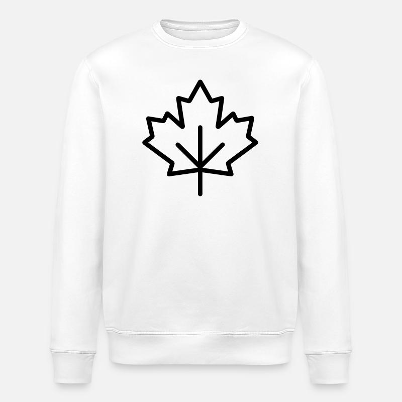 maple leaf - Stanley/Stella ROLLER Unisex Organic Sweatshirt - white