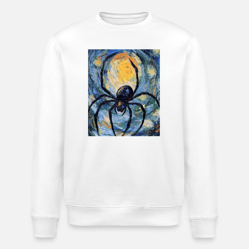 araignées araignées Halloween style Van Gogh - Sweat bio ROLLER Stanley/Stella Unisexe - blanc
