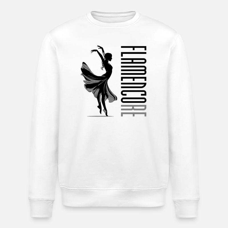 Flamencore Schwarz - Stanley/Stella Unisex Bio-Sweatshirt ROLLER - Weiß