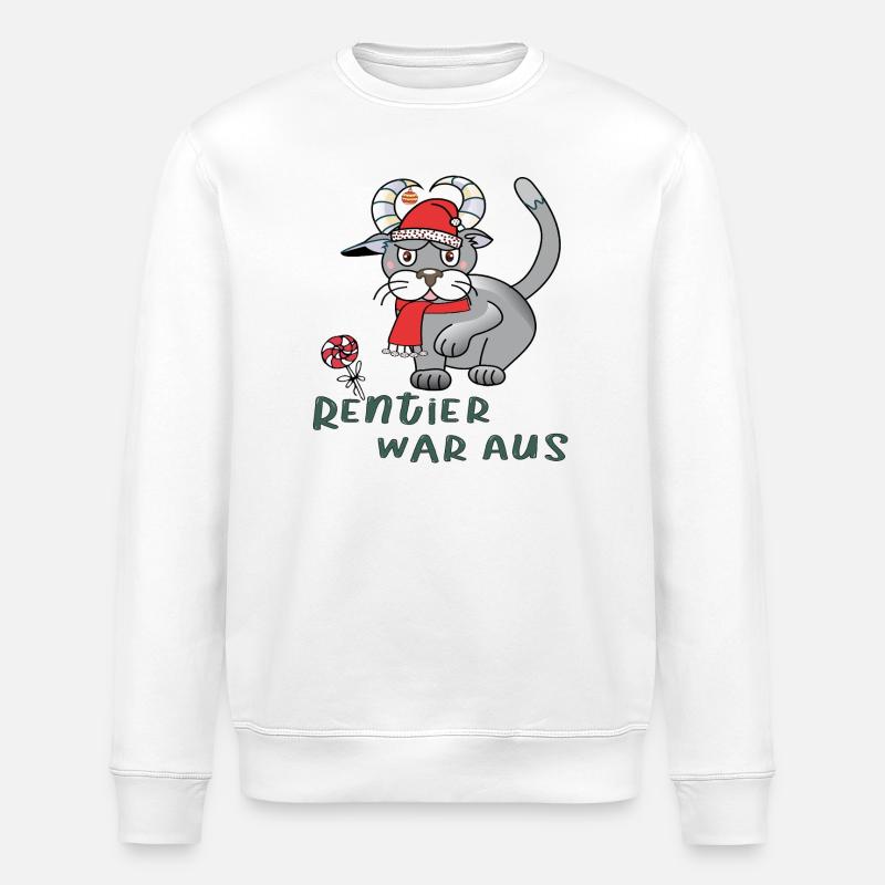 Rentier war aus - Stanley/Stella Unisex Bio-Sweatshirt ROLLER - Weiß